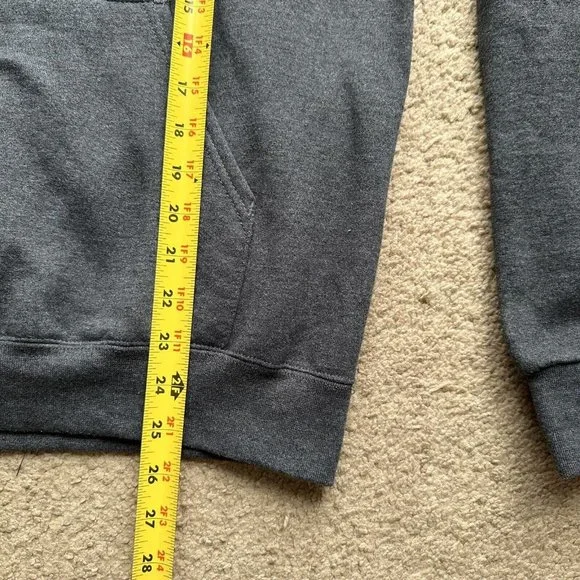 Champion Sweatshirt Mens Small Grey Hoodie Pockets Logo Spellout - Picture 7 of 12